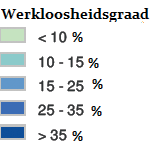 Figuur 2: Werkloosheid op wijkniveau in het Brus sels hoofdstedelijk gewest Kansen op de Brusselse arbeidsmarkt of een mismatch tussen vraag en aanbod Niet enkel kommer en kwel: het Brussels