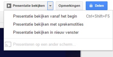 PRESENTATIE DELEN Een presentatie maken die werkt met Google HoA Met de Google producten heb je in het algemeen het beste resultaat. Gebruik bijvoorbeeld SlideShare en Google Drive.