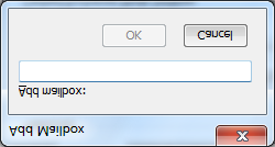 6. Klik op tabblad Advanced en daarna op Add. Typ de naam van de mailbox en klik op OK 8. De mailbox is toegevoegd 9.