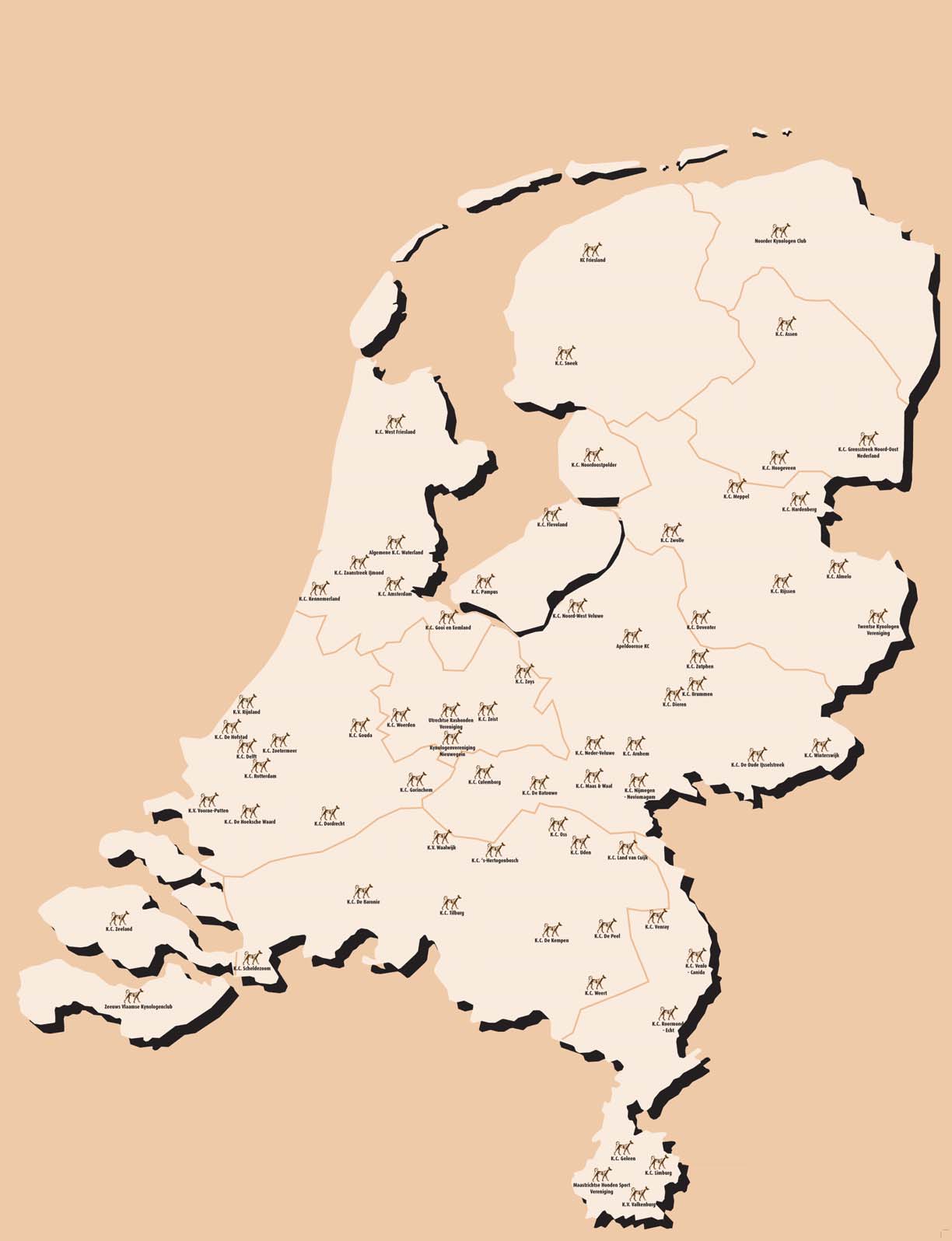 Erkende Kynologenclubs in Nederland Altijd in de buurt voor de opvoeding van alle (ras)honden Voor een actueel overzicht van contactgegevens van alle erkende
