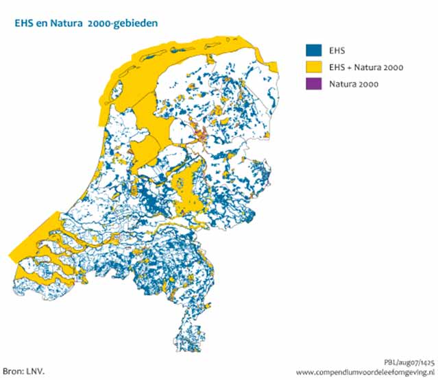 Figuur 8. Indicatie begrenzing Natura2000-gebieden.