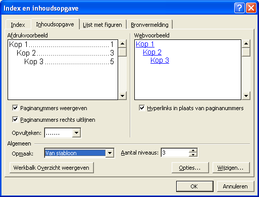 tevreden bent klikt u op OK. U kunt ook hier gebruik maken van de menuoptie Bewerken-Ongedaan maken. U kunt nu nieuwe tekst typen of reeds getypte tekst selecteren en een opmaakprofiel kiezen.