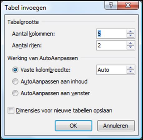 Tekstverwerking Microsoft Office 2013 39 3 Tabellen Competenties Beroepsspecifieke competenties: de leerkracht als inhoudelijk expert. Leerdoelen Een nieuwe tabel correct invoegen.