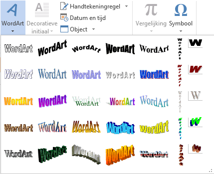 22. WordArt WordArt is tekst met bijzonder opgemaakte letters.