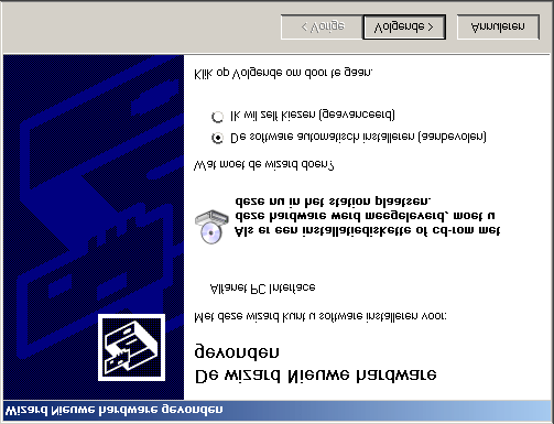 Alfanet PCinterface Klant : VDH Pagina : 6 van 11 Doe nu CDROM in