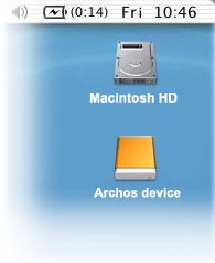 Indien u geen Windows Media Player 10 of hoger op uw computer geïnstalleerd hebt, zal ARCHOS u vragen of u de batterij wilt laden of dat u het wilt verbinden als een apparaat voor massaopslag (Harde