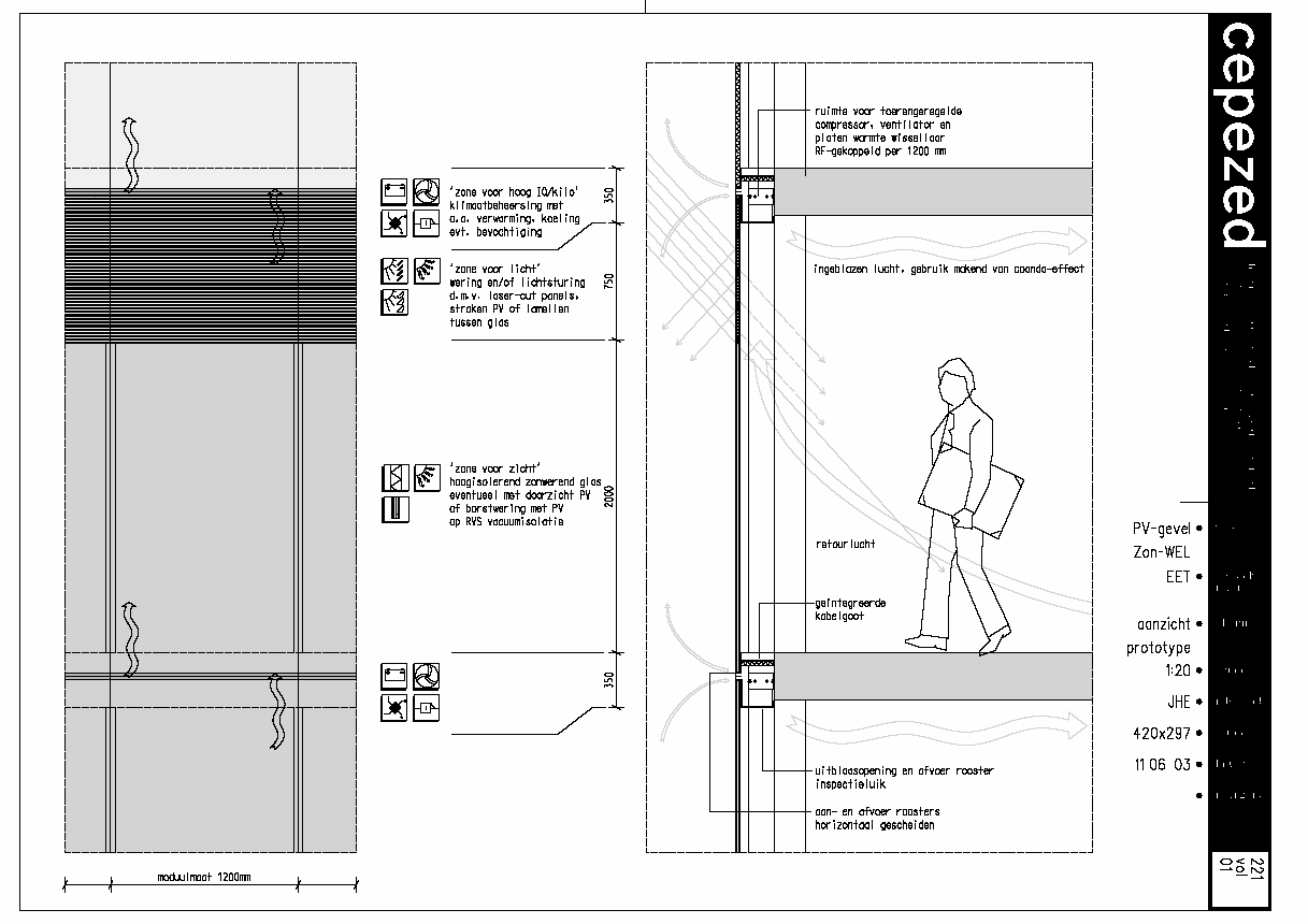 4.4.3 Resultaat Het voorlopig ontwerp van de Zon-WEL gevel is weergegeven in onderstaande figuur: Figuur 10 Voorlopig ontwerp Zon-WEL gevel 4.5 