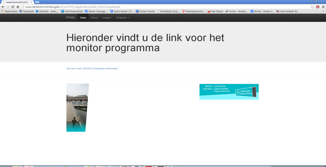 weer te geven om het programma te downloaden in de pagina van monitoring.