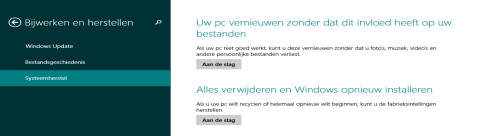 Aanbevolen indeling Documenten in een andere partitie als Windows en programma s LET OP: de Windows instellingen moeten evt.