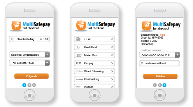 mobile fast checkout MultiSafepay fast checkout is de online snelkassa geschikt voor internet- en mobiele betalingen.