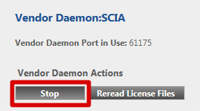 DAT) ingegeven worden en het juiste path for the vendor daemon (Scia.exe). Vendor daemon port is de poort die gebruikt wordt voor de communicatie tussen scia.