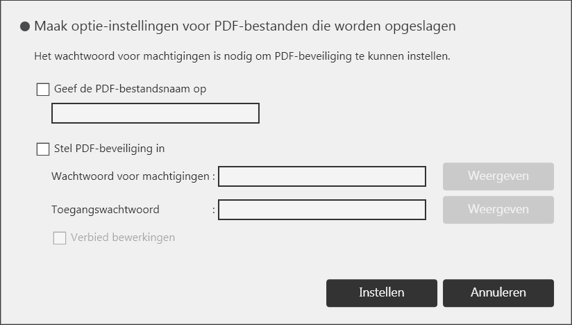 Een pagina bewerken Als u een bestand op een USB-flashgeheugen of gedeelde map opslaat, kan een subdirectory met maximaal 10 lagen worden gespecificeerd.