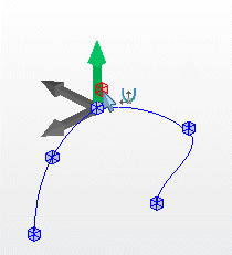 Curven bewerken Curveverloop wijzigen Het verloop van curven kan handmatig worden gewijzigd door steunpunten te verplaatsen.