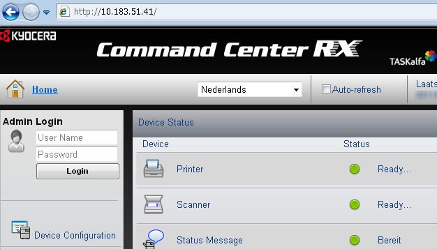 Voorbereiding voor het gebruik Command Center RX (instellingen voor e-mail) Het Command Center RX is een hulpmiddel dat wordt gebruikt voor taken als het controleren van de bedrijfsstatus van het