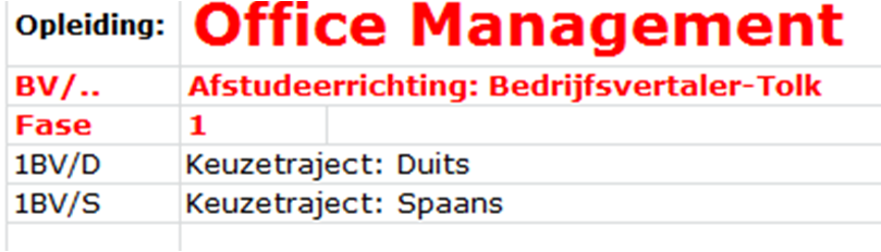 1BV + Keuzetraject 1ECHO 1415-6 7, Communicatie Frans 1 OM semester 1 MBO24A-Communicatie Frans 1 1MA/.., 1BV/.