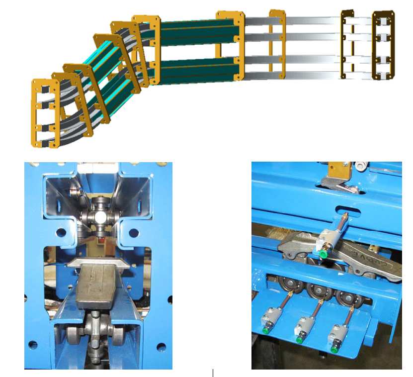 SMEERSYSTEEM VOOR BIRAIL CONVEYORS CONVEYORS LUBRICATION BIRAIL SYSTEMS TYPISCH BIRAIL SMEERSYSTEEM CONVEYOR Een Birail-conveyorsysteem is samengesteld uit: 1) 3 of 4 pneumatische ventielen met