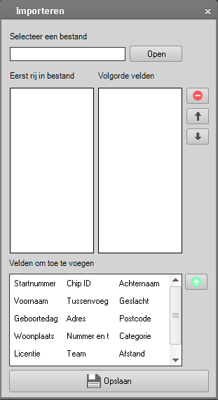 Als u de categorieën/teams heeft toegevoegd komen deze in het formulier te staan waar u de deelnemer gegevens aan het invullen bent.