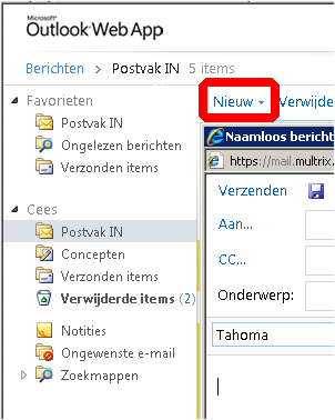 3 Veelgebruikte Outlook functies Een nieuw bericht maken en verzenden Klik op Nieuw om een nieuw e-mail bericht te maken.