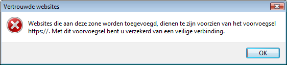 Onderstaand venster verschijnt: Onder Deze website aan de zone toevoegen moet de URL worden ingevuld, in dit geval http://obs.hhgroep.nl.