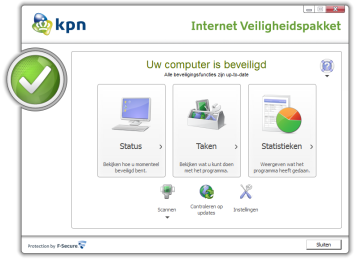 3.4 Gebruik van Internet VeiligheidsPakket 3.4.1 Internet Veiligheidspakket voor de PC 1. Software Downloaden: Ga via internet naar www.kpn.com/downloadivppc en klik op software uitvoeren. 2.