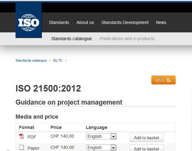 ISO 21500 Ontwikkeling: Zelfverklaring ISO 21500 Onderweg: