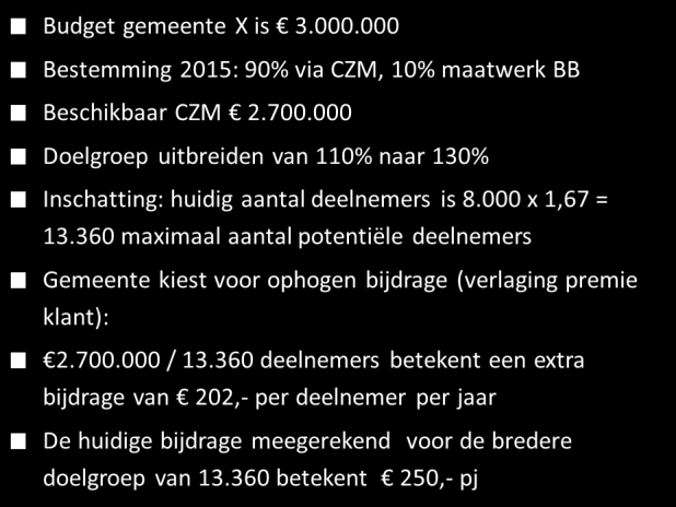 IV Financiële effecten 1. Wat zijn de budgettaire consequenties van deze route?