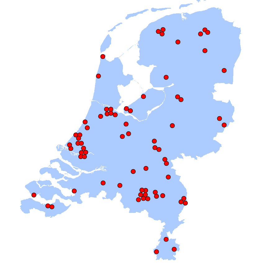 Overzicht Campussen en Campusinitiatieven medio 2012 In totaal: 74