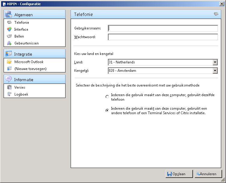 Voor meer informatie over het gebruik van HIPIN wordt verwezen naar de handleiding HIPIN Desktop Integratie. 5.