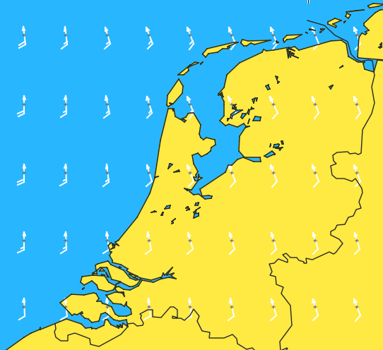 Roosterpunten in Nederland Het midden van de windpijl is het roosterpunt Het IJsselmeer heeft helemaal geen roosterpunten;