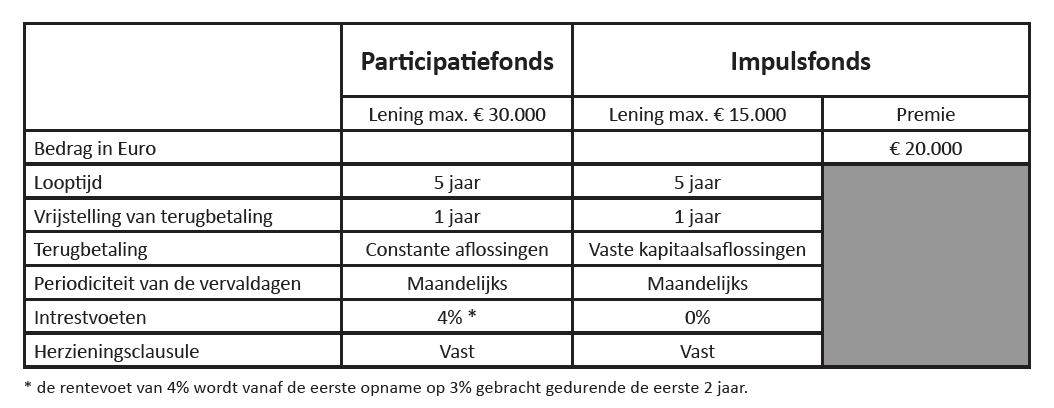 Jaar Premie Lening impulsfonds Lening Participatiefonds 2006 50 42 11 103 2007 84 120 34 238 2008