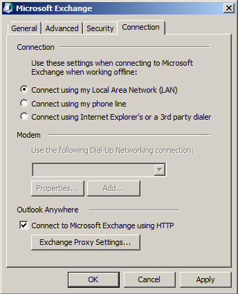 3. Vul in het onderstaande scherm bij Server in: cldsha2100.cloud.local. Zorg dat de optie Use Cached Exchange Mode niet aangevinkt staat.
