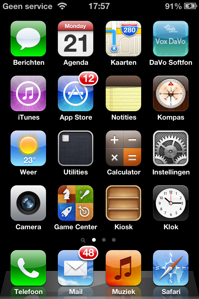 Vox DaVo iphone App handleiding 1.6. Programeer de Registratie gegevens in de App Zodra de download is voltooid, druk dan op het Vox DaVo icoon zoals afgebeeld hieronder.