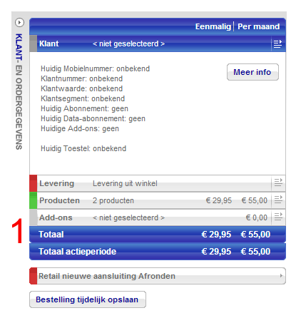 Om de netwerkactie aan te sluiten, selecteer je deze op het tabblad actie.