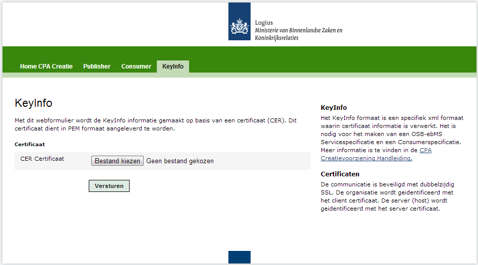 Een voorbeeld van het element <params> is hieronder gegeven: <params> <partner name="sp"> <parameter name="partyname" required="false">digikoppeling ebms Compliance Voorziening</parameter> <parameter