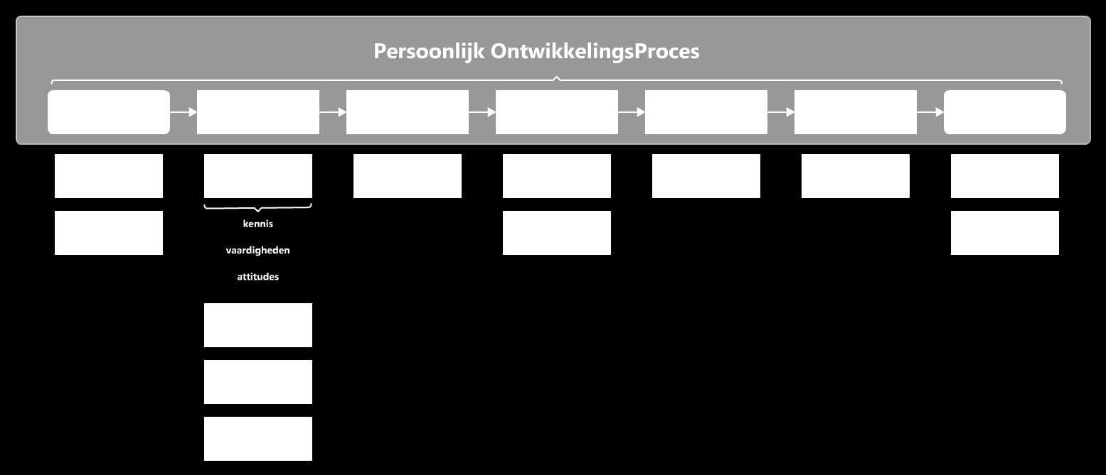 POP-model Operationeel concept versie 1 (procesblokken) Situering: Eén cyclus van het bovenvermelde POP-proces werd verder uitgewerkt en opgesplitst in 7 verschillende generieke procesblokken (grijs