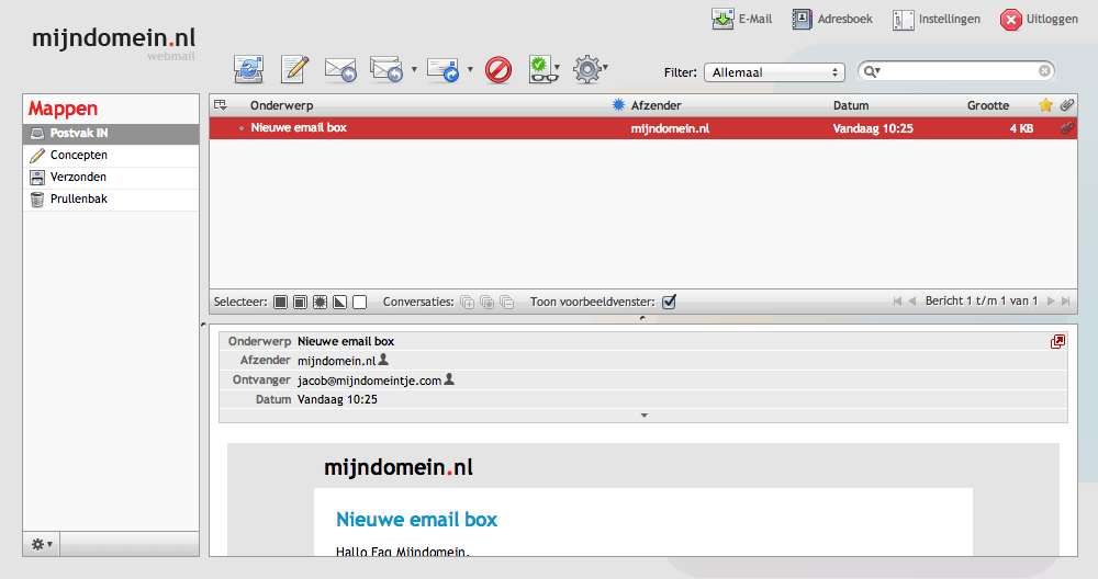 Inloggen met uw gebruikersaccount 1. Surf naar http://mail.dussenseboys.nl 2.