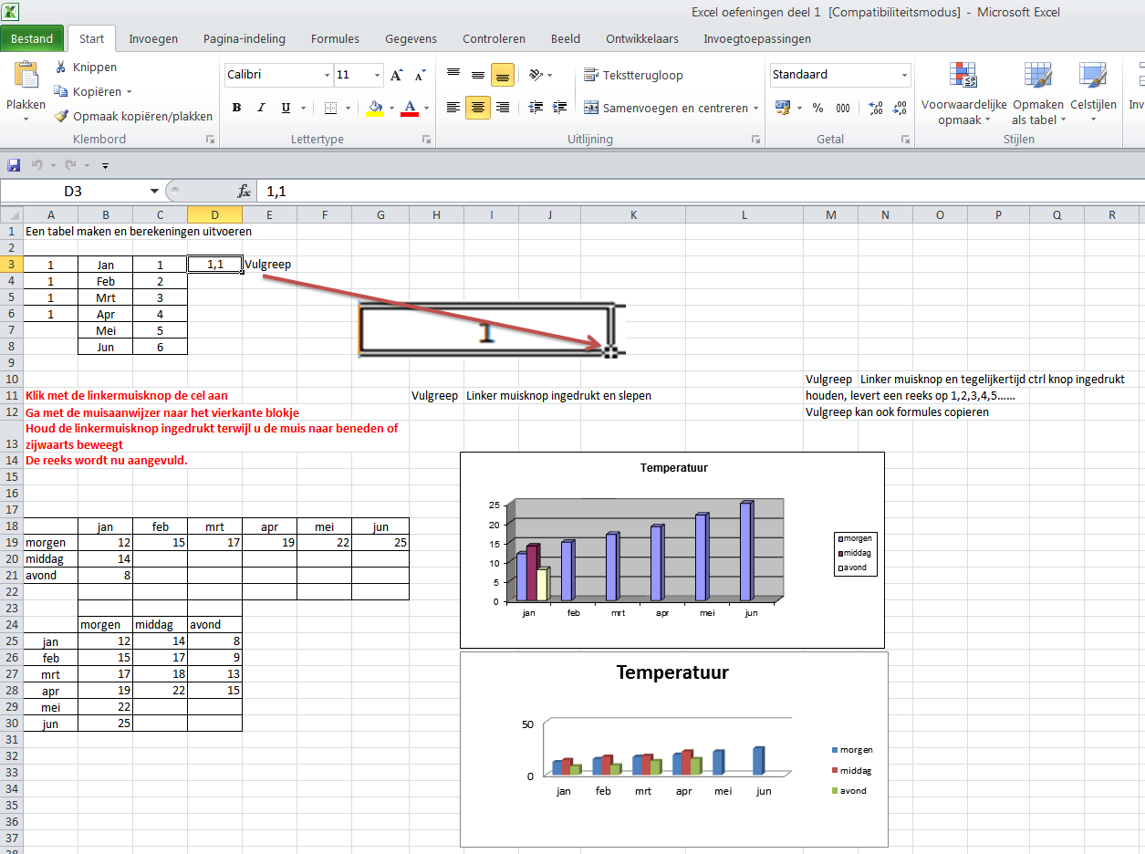 Data verwerken Basis van alle verwerking is een tabel Excel: Zelf maken.