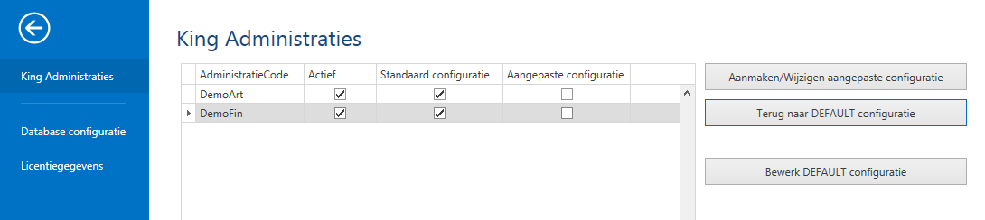 Als er nog geen (DEFAULT) configuratie is gekoppeld of de map van de bestandslocatie kan niet worden gevonden, dan wordt bij Nieuwe PDF bestanden de tekst Fout getoond.