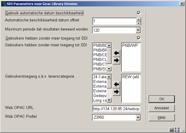 Mail Server (SMTP) Adres: Dit is de mailserver die zal worden gebruikt om de SDI emailberichten te versturen.