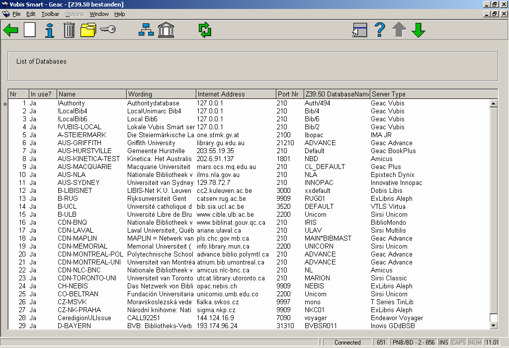 ^JZ3950Client zal weigeren een Scan uit te voeren voor dit Acces Point als dit op Nee staat. 651.2.3 Z39.