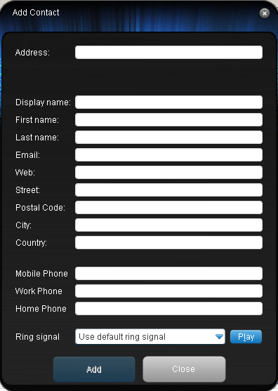 Pagina 10 van 21 5 Contacten 5.1 Contact toevoegen U kunt persoonlijke contacten toevoegen en wijzigen via Add Contact uit het hoofdmenu, of via het Add Contact icon.