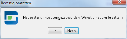 Scherm 19 Openen van een bestaand project Bij het openen van een bestaand project controleert de EPB-Software de compatibiliteit van het project met de versie van de EPB-Software.