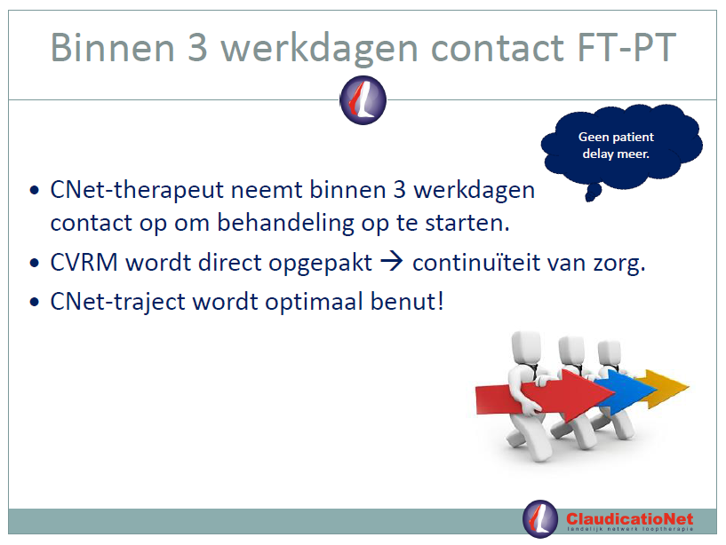 22. In samenspraak met de patiënt kan gekozen worden voor één van deze claudicatiotherapeuten. 23.