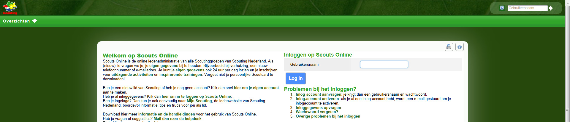 2 Inloggen in Scouts Online 1. Ga naar http://sol.scouting.nl. 2. Heb je nog geen inlogaccount?
