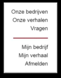 Stap 3: Klik in het menu links op de link Mijn verhaal. Dit opent het overzicht van alle verhalen die aan uw profiel gekoppeld zijn.