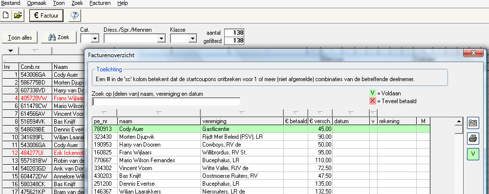 10. Werking Facturatie programma.