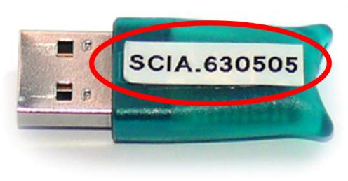 2.2 Activatie van de licentie file (NIET via remote desktop) 1. Plaats de USB sleutel van Nemetschek Scia op de server (voor een virtuele server wordt deze USB sleutel op een netwerk hub aangesloten).