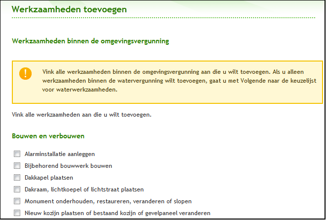 Deel 3: Vergunningcheck en aanvraag opstellen en indienen Geef in het geval van 'Bouwwerk brandveilig gebruiken' aan of het gaat om het onderdeel melding en/of aanvraag (Brandveilig gebruik).