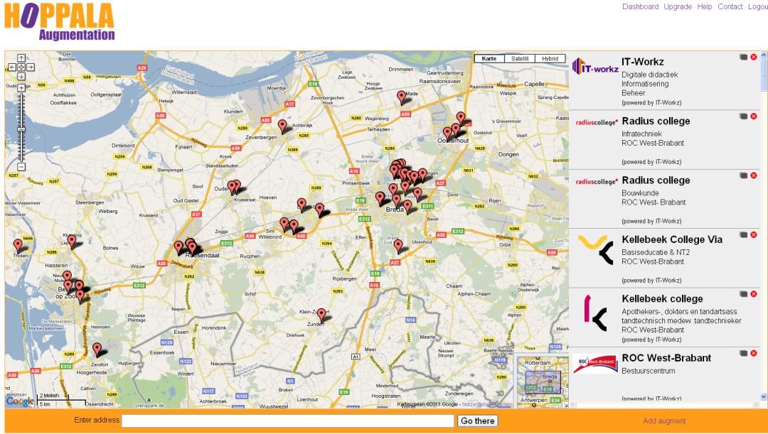 Location Hier wordt automatisch de locatie ingevuld waarop je de rode pin hebt