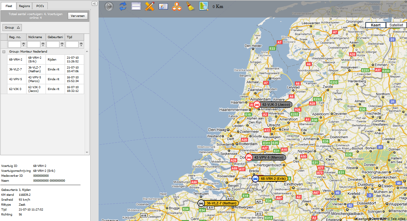 Via FieldMap heeft u inzicht waar uw medewerkers/voertuigen zich bevinden.